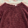Sage The Label Boutique Merlot Fuzzy Sweater Bell Sleeves Women Size S New *