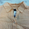 Pendleton Orange 3/4 Sleeve Button Up Shirt Blouse Women Size L NEW