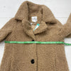 Sam Edelman Teddy Bear Long Coat Camel Women’s Size Small New