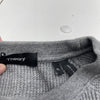 Theory River Gray Waffle Knit Crewneck  Long Sleeve T-Shirt Sweater Mens Size XL
