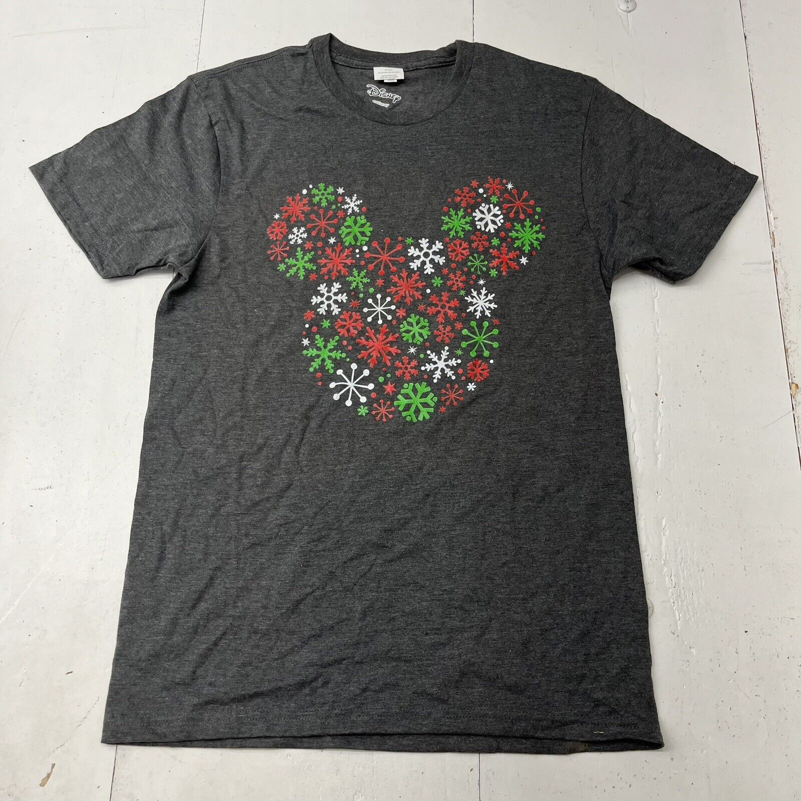 Disney Gray Mickey Mouse Print T-Shirt Men’s Size Small