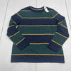 Old Navy Blue Green Colorblock Stripe Long Sleeve Youth Boys Size Small 6/7