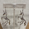 Love 2 Shop Silvertone Unicorn Skeleton Drop Earrings