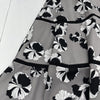 Taylor Grey Black Floral Tiered A line V Neck Sleeveless Dress Women’s Size 4
