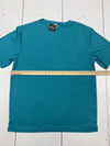 Mens Teal Blue Short Sleeve Athletic Shirt Size Large