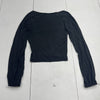 Truly Madly Deeply Black Long Sleeve Keyhole Crop Top Women’s Size XS