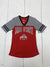 Colosseum Womens Ohio State Red Grey V Neck Tee Size Small