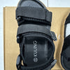 Kuling Black Mollösund Open Toe Sandals Canvas Straps Kids Size 25cm US Size 7