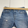 Levi’s 501 Mid Thigh Distressed Button Fly Shorts Women’s Size 28