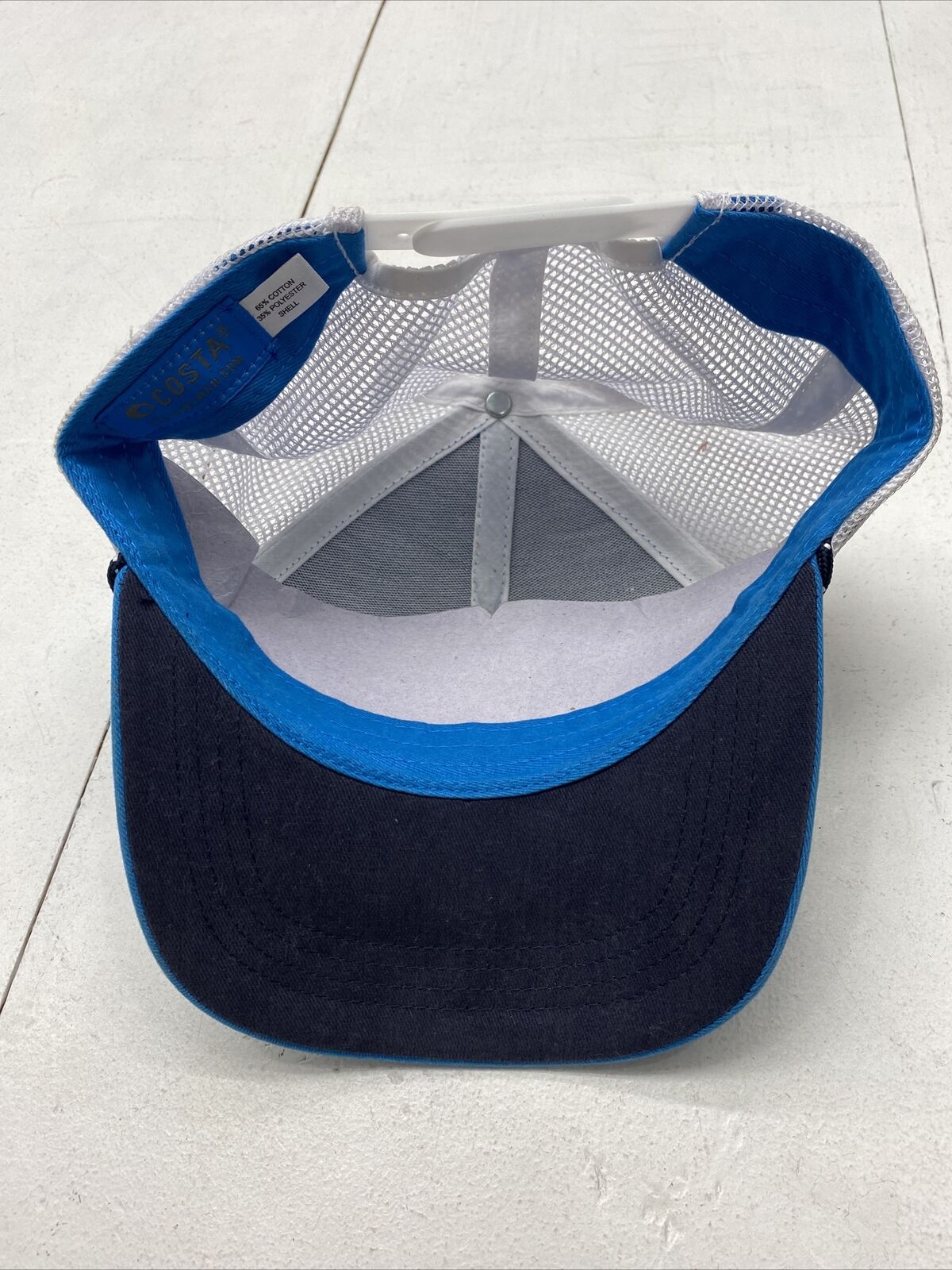Costa Del Mar Hat Cap Strap Back Blue White One Size - Depop