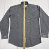 Chaps Mens Black White Check Long Sleeve Button Up Size Large