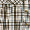 Duluth Blue Plaid Short Sleeve Button Up Shirt Men Size L