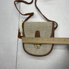 Vintage Made In The USA by Otis Brown Leather Tweed Crossbody New