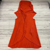 Shae Boutique Orange Cape Poncho Cardigan Sweater Women Size L NEW