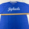 Homefield Blue Classic Kansas Jayhawks Baseball Script Tee Mens Size Large NEW