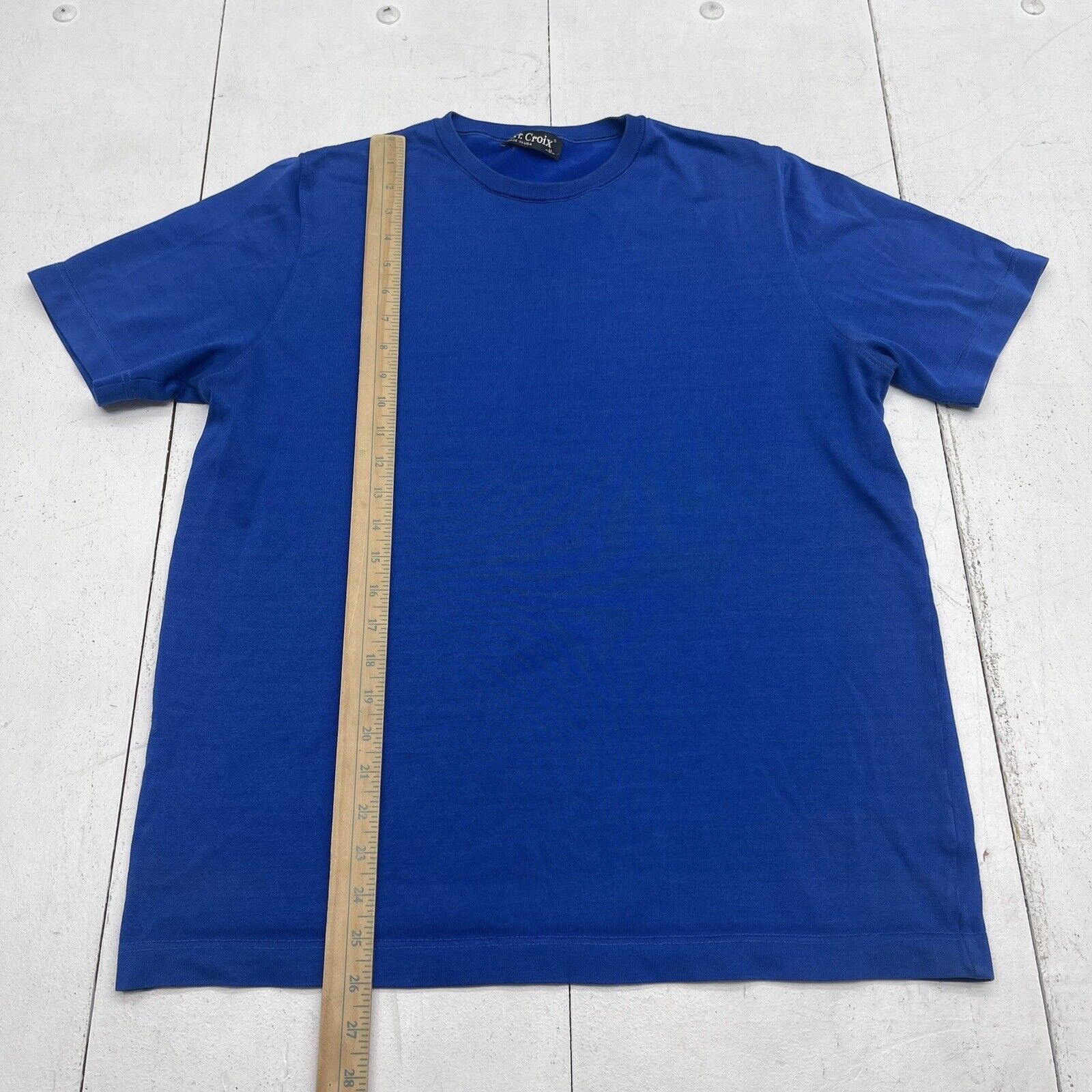 St Croix Blue Contemporary Fit Short Sleeve T Shirt Mens Size