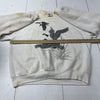 Vintage Jerzees White Geese Graphic Print Crewneck Sweater Mens Size XL