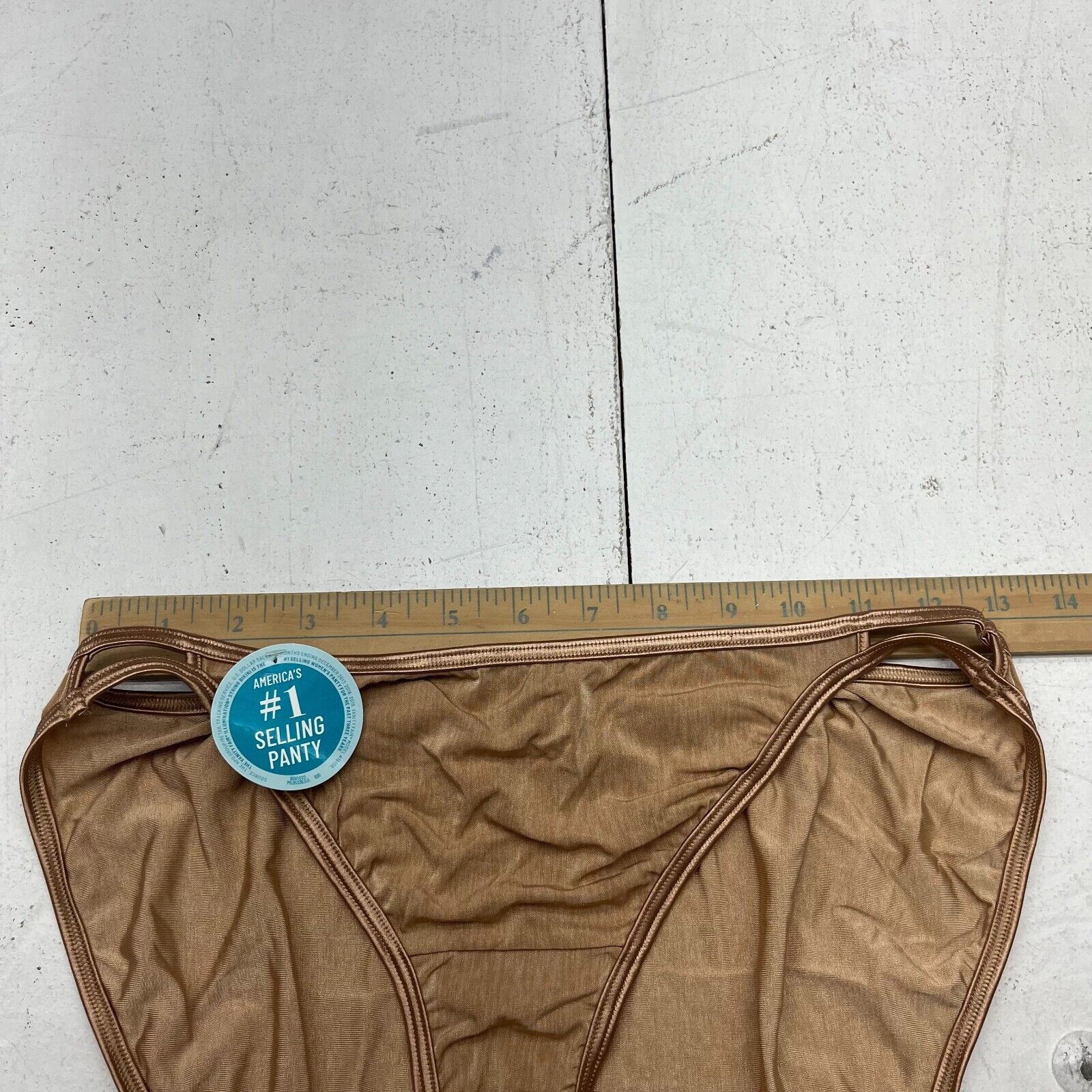 Vanity Fair Beige String Bikini Underwear Women's Size 8/XL NEW