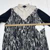 3.1 Phillip Lim Black &amp; Light Grey Print Silk Cotton Long Sleeve Shirt Mens XL