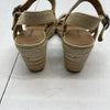 Lucky Brand Marceline Tan Wedge Sandals Shoes Women’s Size 8M