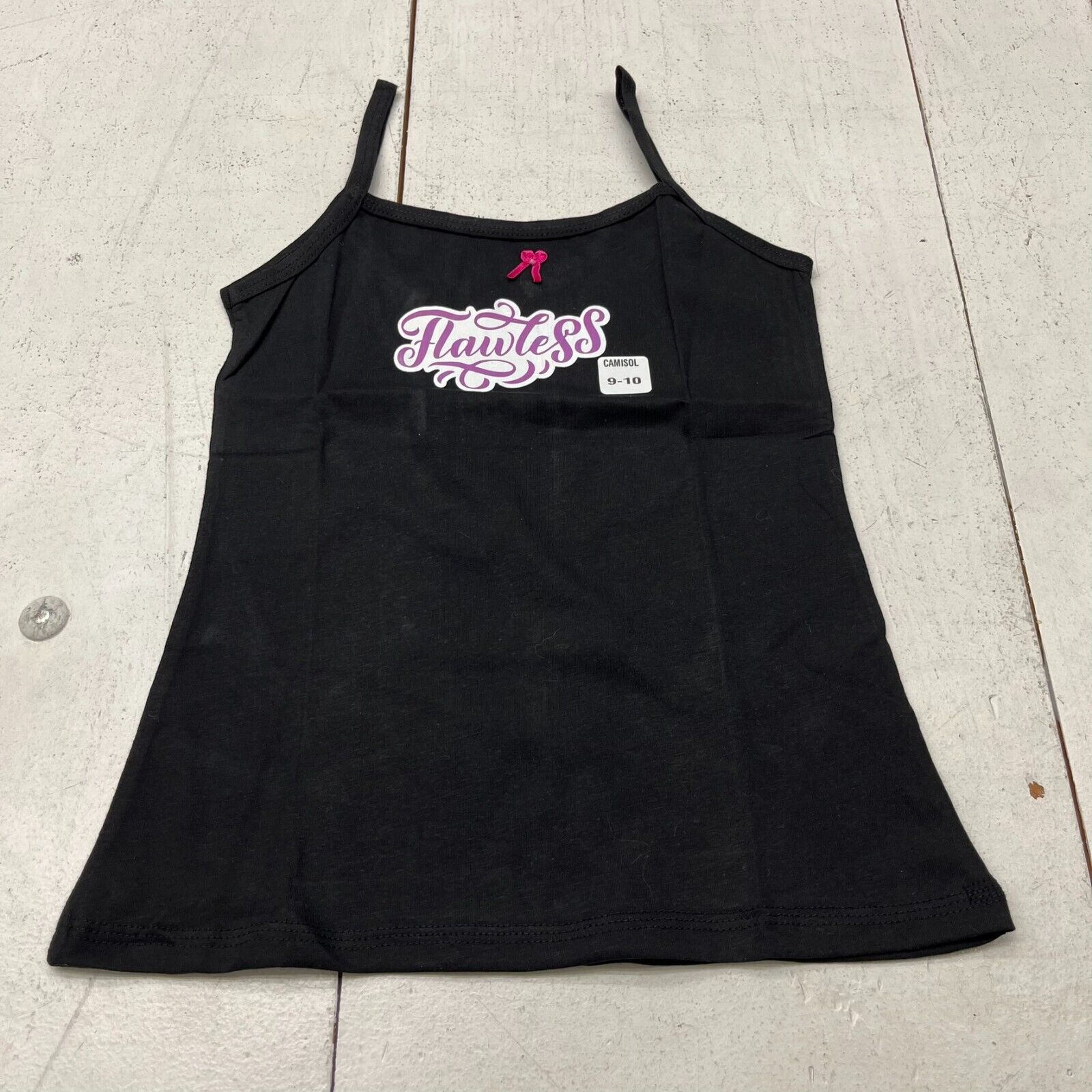 D'chica Black "Flawless" Tank Top Girls Size 9-10 NEW