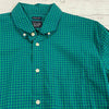 GAP Green Plaid Long Sleeve Button Up Shirt Men Size L Slim Fit NEW Untucked Fit