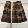 Sara Campbell Orange Brown Black Wool Chiffon Skirt Women’s Size 12 New