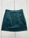 Loft Womens Green Velvet Skirt Size 4