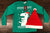 Live And Tell T-Rex Green Long Sleeve Shirt/Santa Hat Set Youth Size Small New*