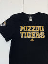 Adidas Kids Shirt Size Large 14/16 Black Short Sleeve Missouri Tigers MU NCAA