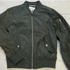 Goodfellow Charcoal Zip Up Satiny Bomber Jacket Men Size Small NEW