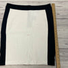Banana Republic White Navy Panel Maxi Skirt Back Zip Women Size 12 NEW *