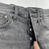 Madewell Relaxed Denim Buttonfly Shorts Bienville Black Women’s Size 25