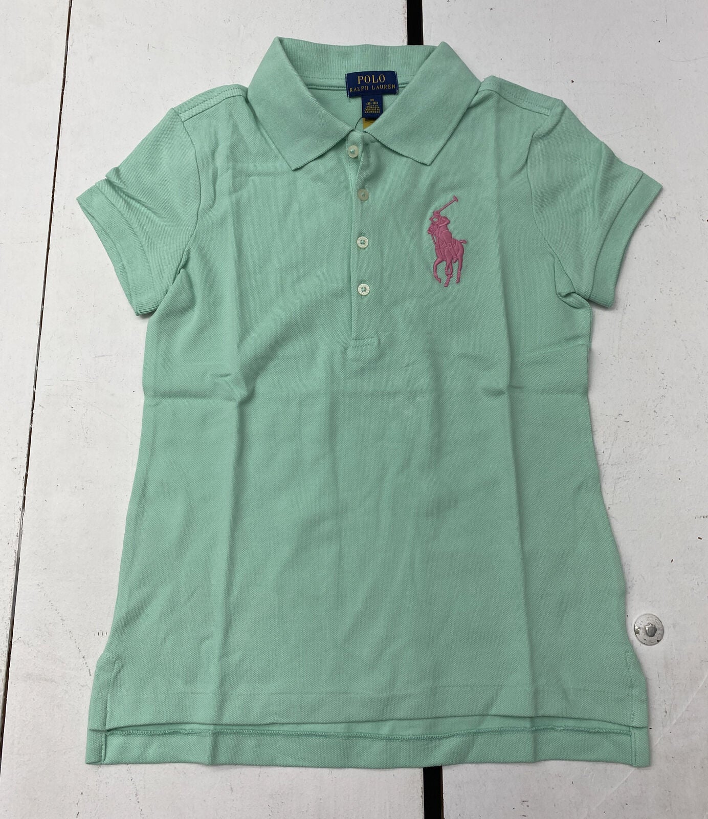 Polo Ralph Lauren Aqua Green Classic Fit Youth Girls Size Medium(8-10) New