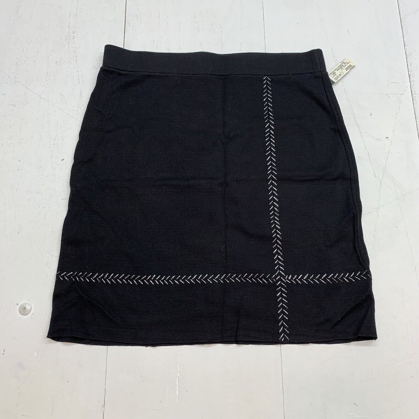 Nic + Zoe Womens Black Skirt Size Large