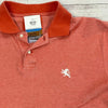 Express Orange Knit Short Sleeve Polo Shirt Men Size XL