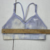 Nike Dri Fit Purple Tie Dye Athletic Compression Sports Bra Women Size S