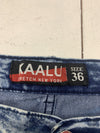 Kaalu Mens Blue Acid Wash Denim Jeans Size 36