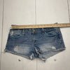 I Love H81 Blue Denim Cut Off Distressed Shorts Women’s Size 26