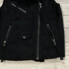 Peyton Jensen Black Zip Up Faux Fur / Suede Sleeveless Vest Women Size S