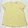 Orvis Yellow Perfect V-Neck Short Sleeve T-Shirt Women Size Medium Relaxed NEW