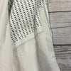 Jakett Etc White Leather Drapey Sleeveless Perforated Cardigan Women Size L