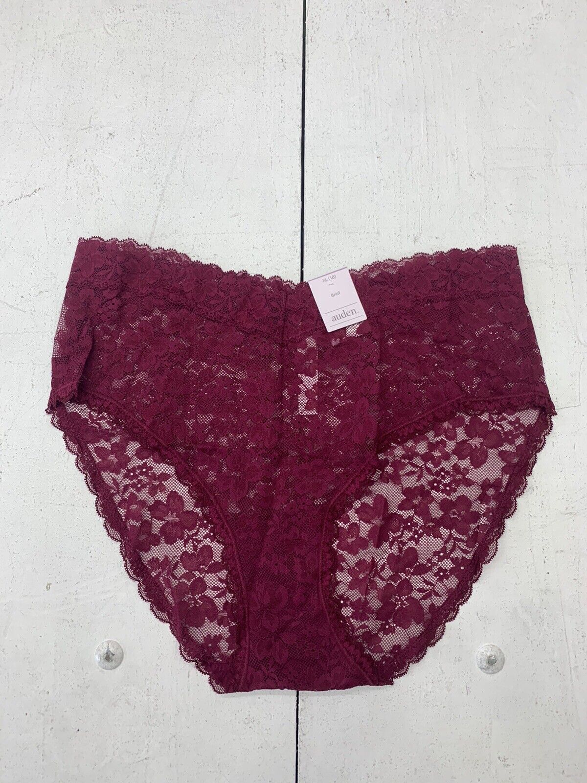 Auden Womens Purple Lace Briefs Size XL - beyond exchange