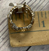 BRIGHTON Ring Caliope Loop Ovals Circles Gold Silver Tone Retired Wide Band Sz 4