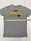 Champion Mens Grey Iowa Hawkeyes Short Sleeve Shirt Size Large