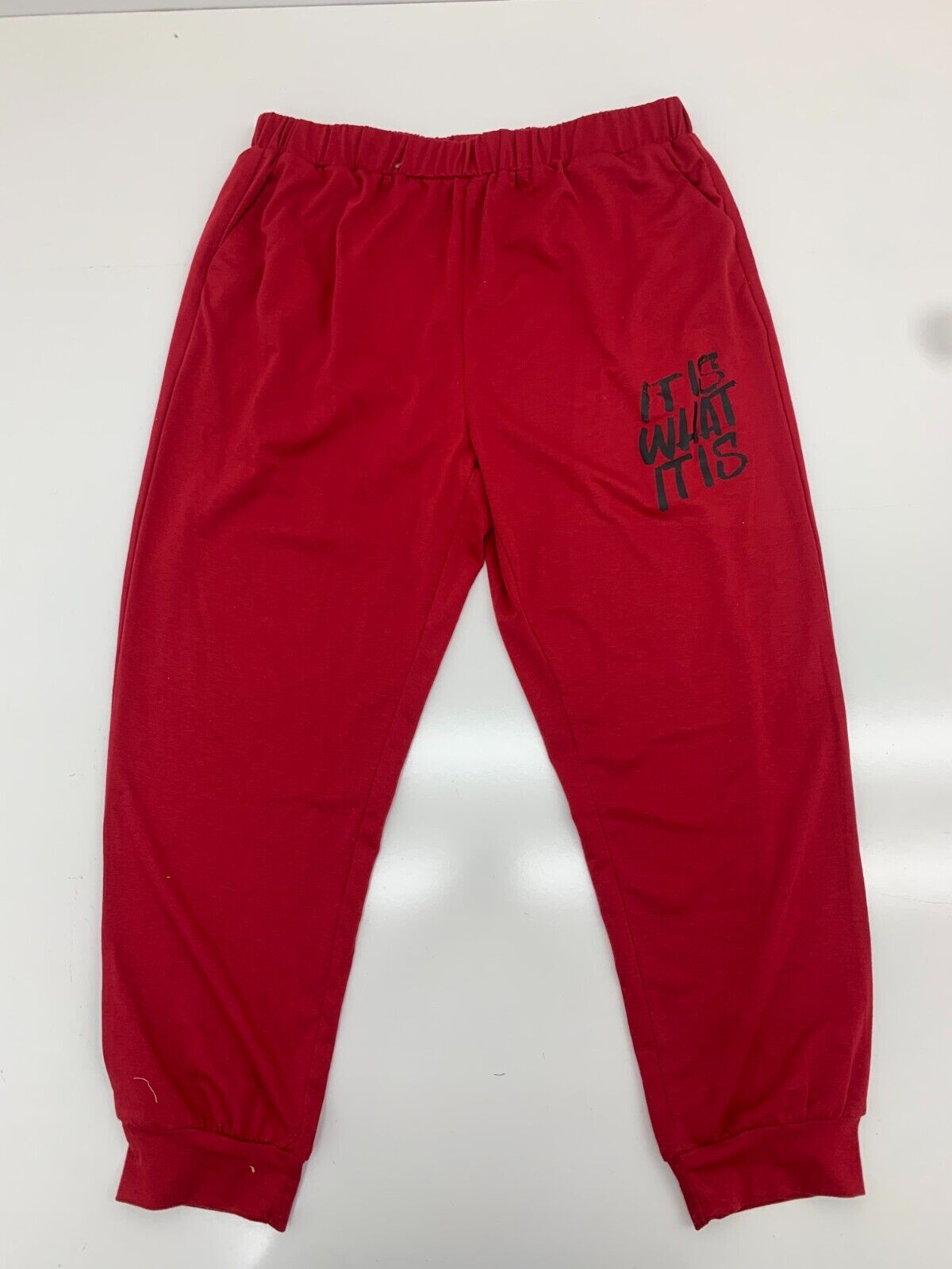 Womens Red It Is What It Is Sweat Pants Size 2XL - beyond exchange