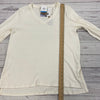 Michael Stars Boutique Chalk V-Neck Long Bell Sleeve Sweater Women Size L NEW
