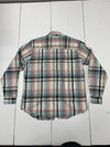 JB Collections Vintage Mens Multicolor Plaid Long Sleeve abutton Up Size 10