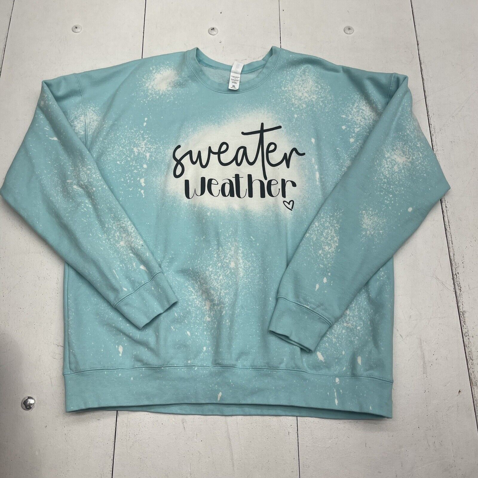 Custom Graphic Blue Sweater Weather Sweatshirt Women’s Size XL