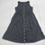 Women’s Charcoal Grey Button Front Sleeveless Dress Size Medium